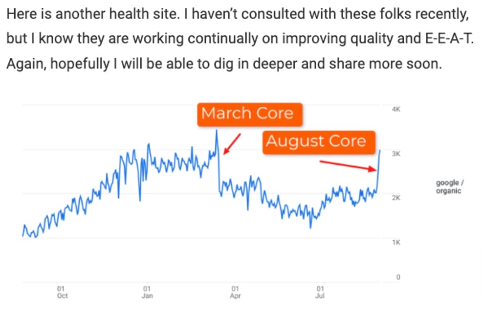 health site - september core update