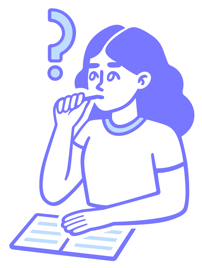 Thinking about a question.