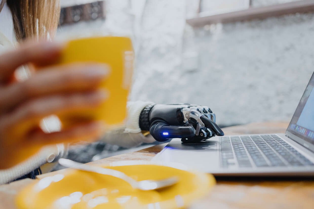 Bionic arm using laptop ai