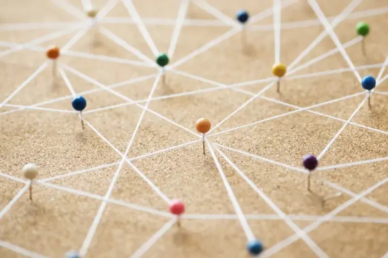 innovation-visual-revops-transformations-concept-push-pins-in-connected-linear-network