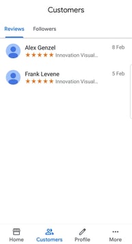 Google my Business reviews
