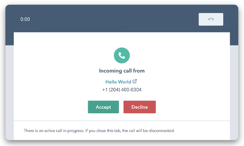 hubspot-incoming-call-interface