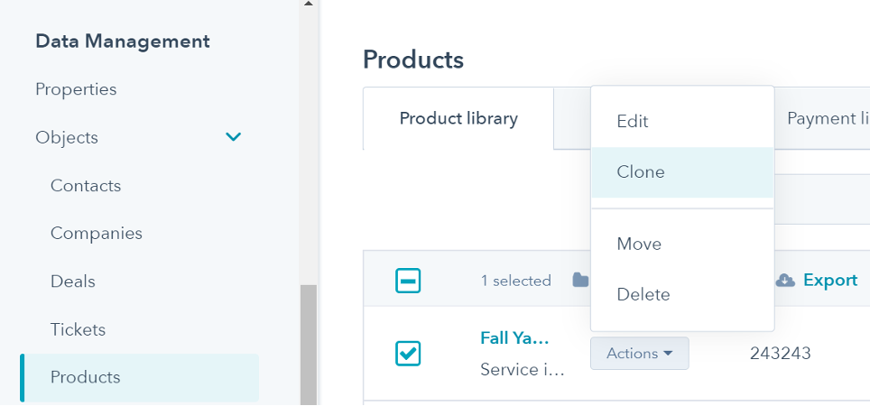 hubspot-product-cloning