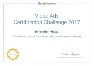 Innovation Visual Win Google AdWords Video Ads Certification Challenge