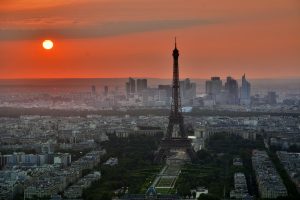 Sunset over the Eiffel Tower 