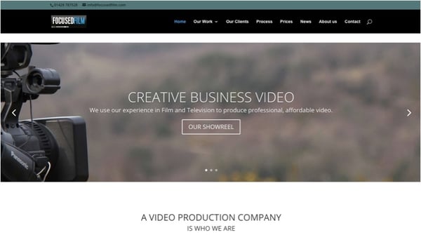 Focused FIlm Homepage Screenshot