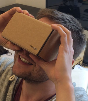 IV Team Member Using Google Cardboard
