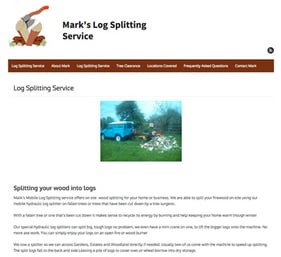 Log Splitting Service Homepage