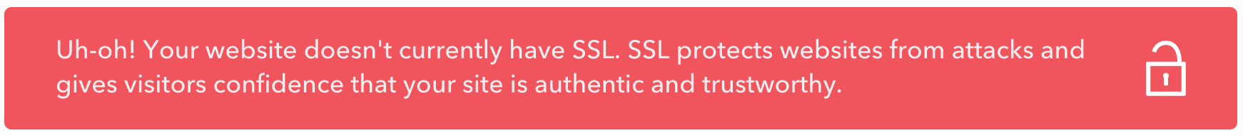 no ssl certificate warning message 