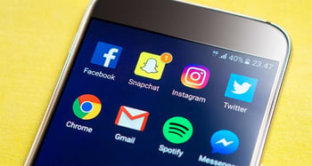 Social Media Apps on Phone Screen