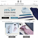 AustinReed.com home page before going bust