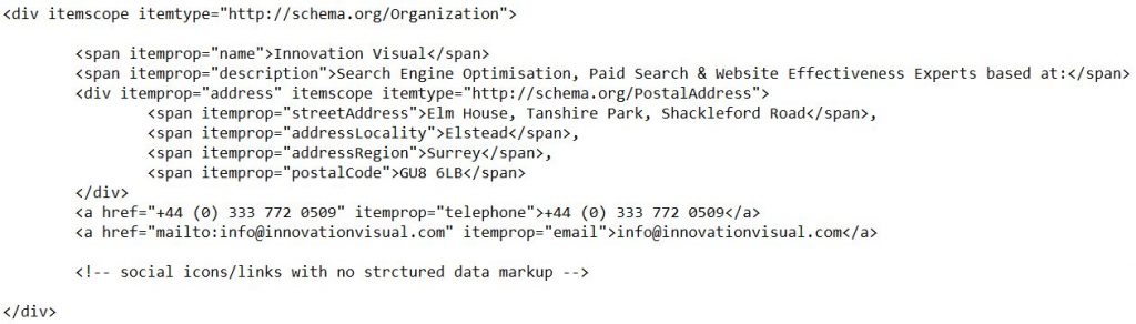 local structure data markup example - innovation visual address