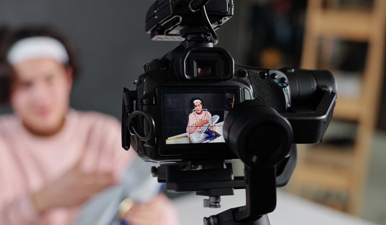 Business records video content for online consumption on video camera