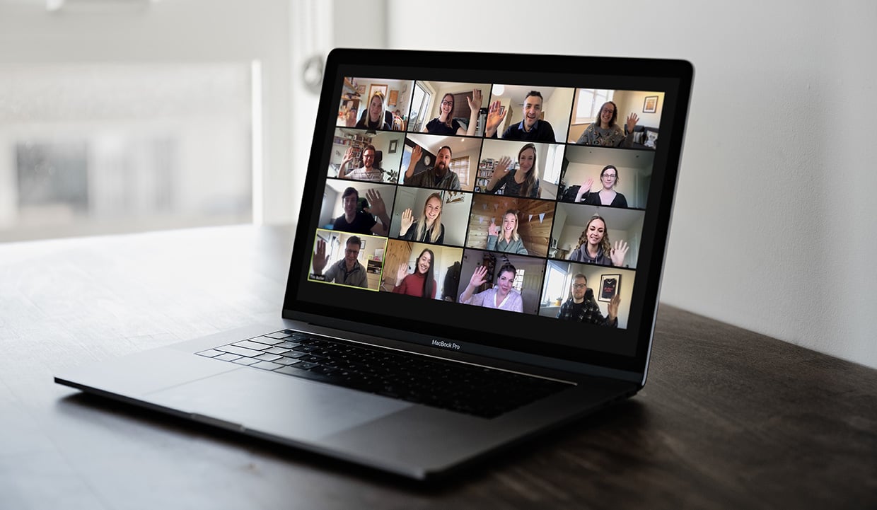 The innovation visual team on a laptop screen