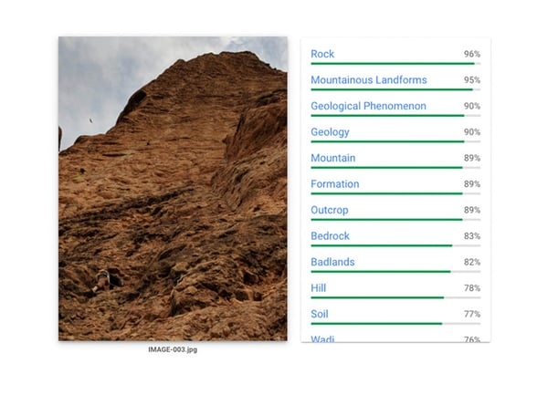 Innovation Visual looking at optimising images tests Google’s Computer Vision – Test 5