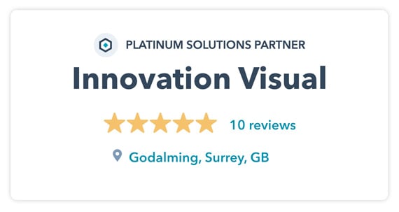 Innovation Visual HubSpot Platinum Solutions Partner 5 Star Reviews