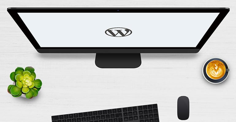 Wordpress CMS on screen