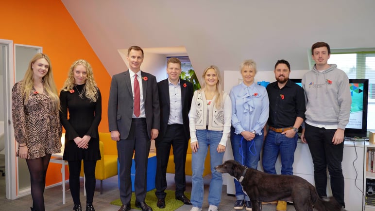 Jeremy Hunt visits the Innovation Visual Office to talk about Artificial Intelligence