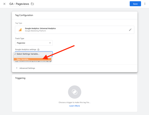 applying a new variable in gtm