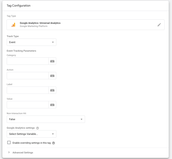 structure of a ga tag in gtm