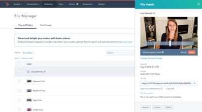 Hubspot video dashboard