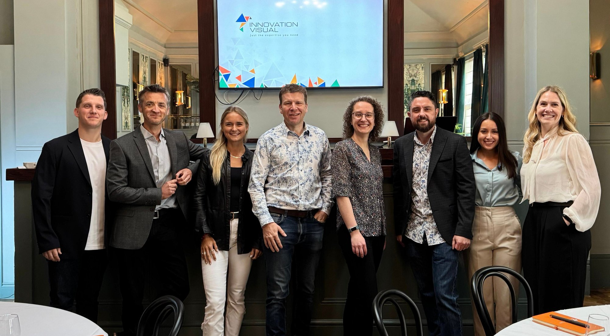 Some of the Innovation Visual team at a Leaders Learning event on revenue and AI