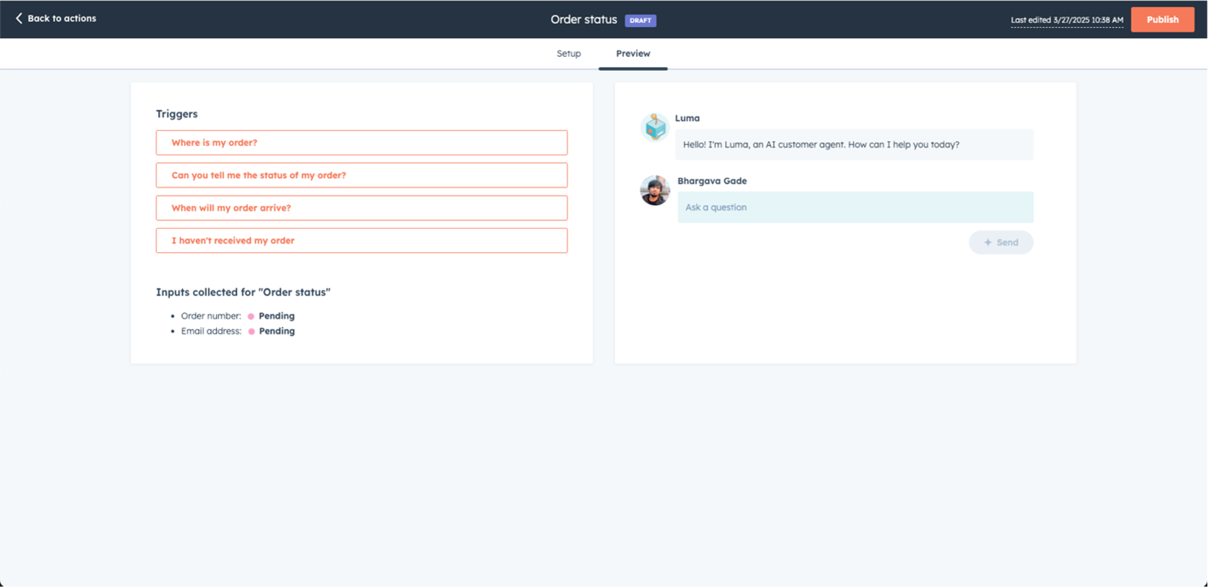 Customer Agent in HubSpot