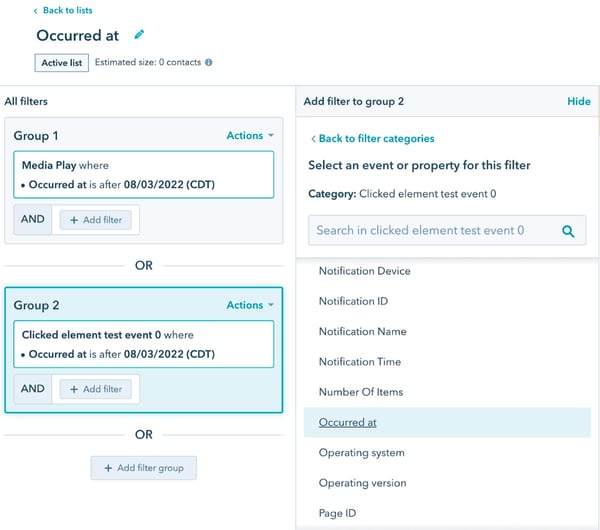 HubSpot update screenshot update sidebar lists