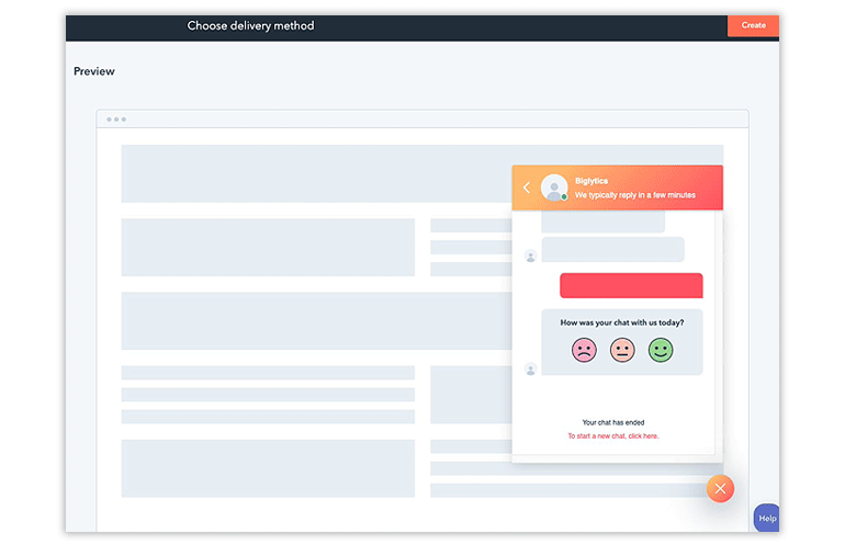 Hubspot-choose-delivery-screenshot