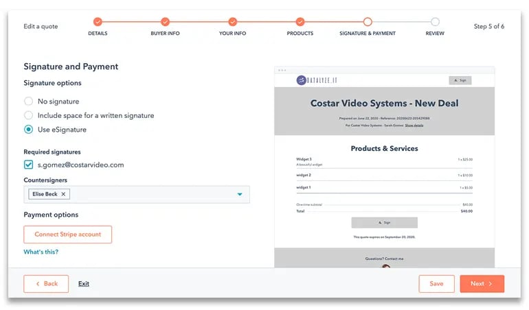 Screenshot of HubSpot Sales Hub pipeline