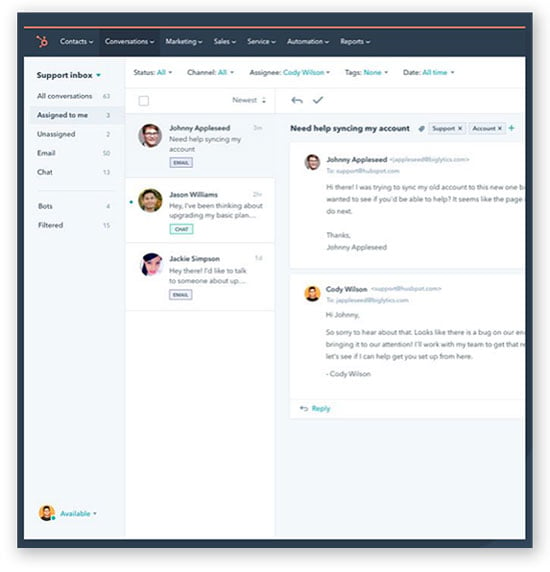 innovation-visusal-on-hubspot-service-hub-relaunch-support-inbox-screenshot