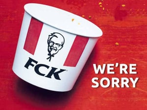 KFC fck we're sorry advert