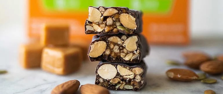 Innovation Visual new digital marketing client No Sugar Company's chocolate nut keto bar products