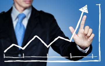 Growing your business - arrow pointing up