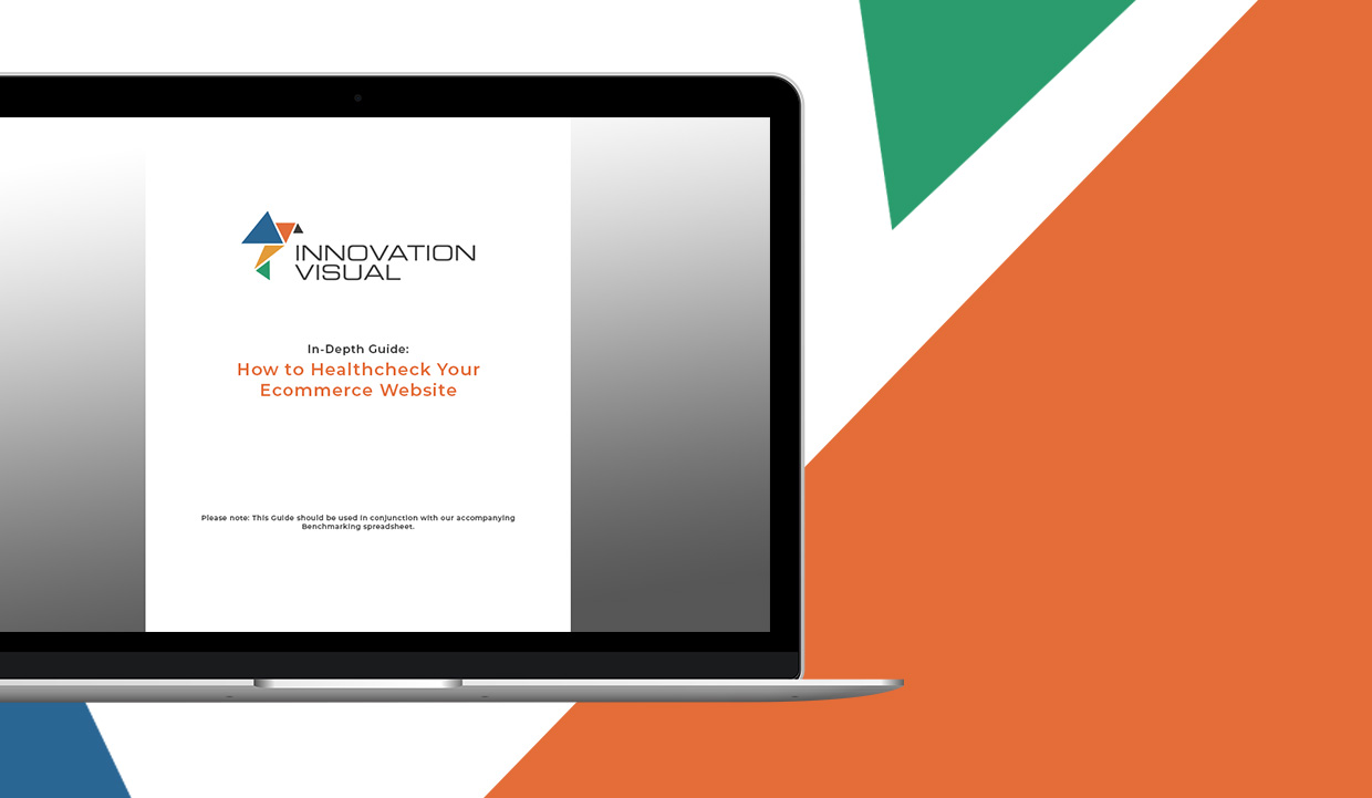 Innovation Visual How to Health Check Your Ecommerce Website Guide on laptop screen Innovation Visual How to Health Check Your Ecommerce Website Guide on laptop screen