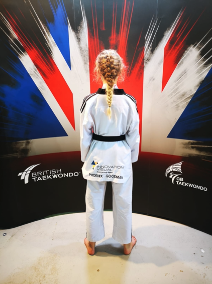 Phoenix-Goodman-wearing-her-Taekwondo-attire