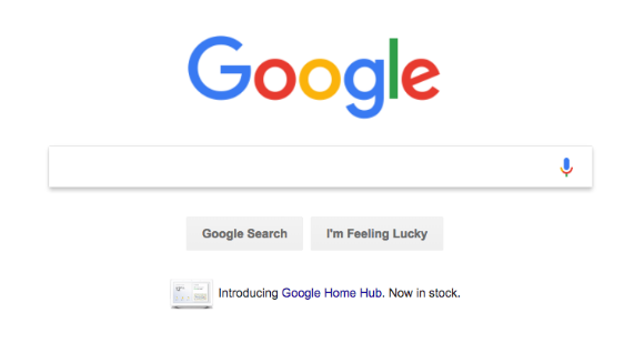 Google search home page