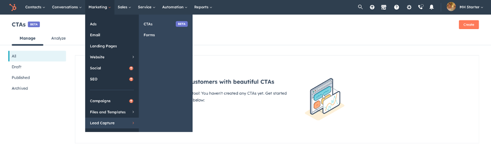 cta merging into one nav