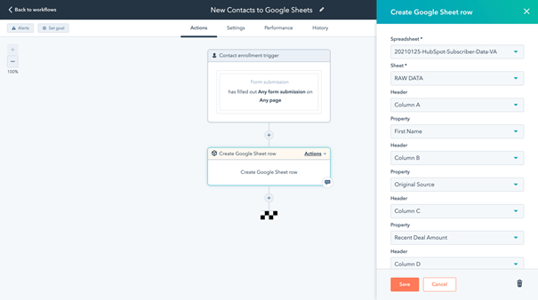 Integrating HubSpot data with Google Sheet