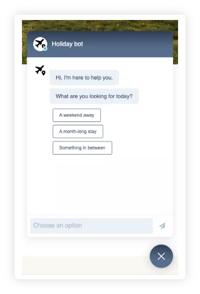 Chatbot prequalification example in HubSpot