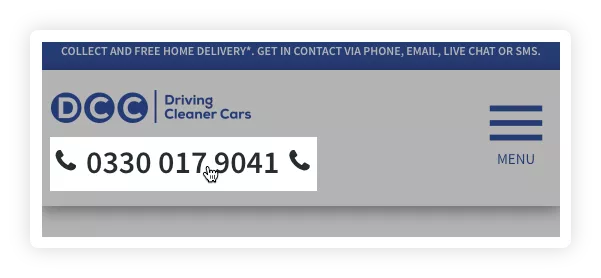Tracking phone link clicks example