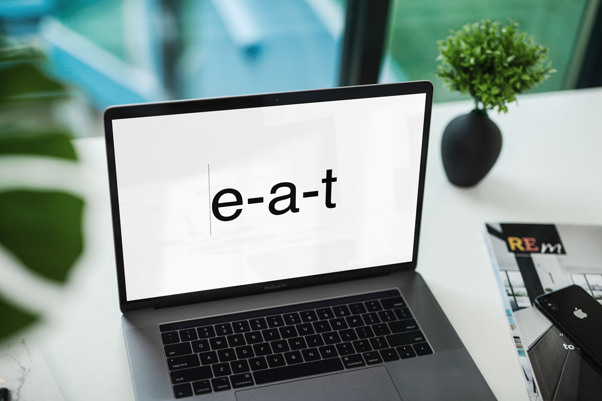 Google E-A-T on laptop screen