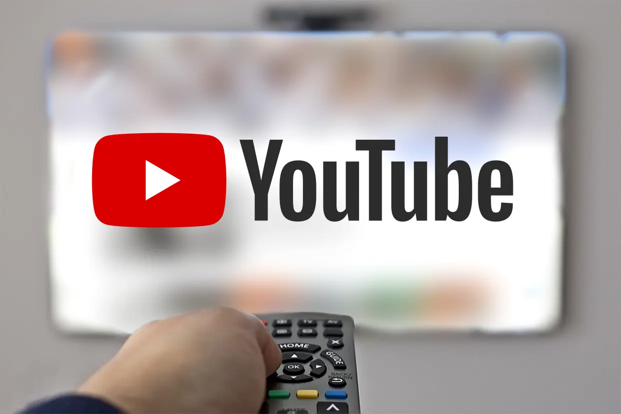 remote controlling YouTube channel on TV screen for B2B business
