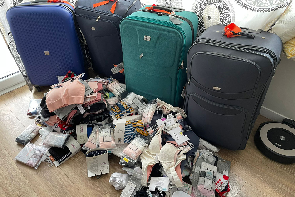 Suitcases Innovation Visual sent with donations to Ukrainian refugees in Poland